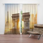 Sablio Závěs Paříž Vítězný oblouk: 2ks 140x250cm – Hledejceny.cz