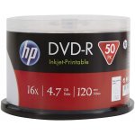 HP DVD-R 4,7GB 16x, printable, cakebox, 50ks (DME00025WIP-3) – Zboží Živě