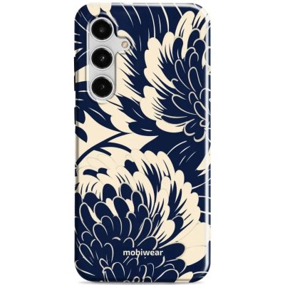 Mobiwear Elite Pro Samsung Galaxy S24 FE EA40E Modré a béžové květy – Hledejceny.cz