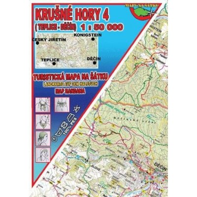 Excart Maps Krušné hory 4 - Teplice, Děčín - mapa na šátku