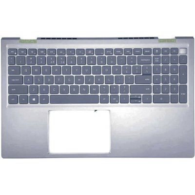 klávesnice Dell Inspiron 15Pro 5510, 5515 šedá US stříbrný palmrest podsvit – Zboží Živě