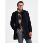 Ombre Clothing pánský kabát Joachim C501 navy – Zboží Dáma