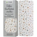 T-tomi Velká bavlněná tetra osuška beige triangles / béžové trojúhelníky – Zboží Dáma