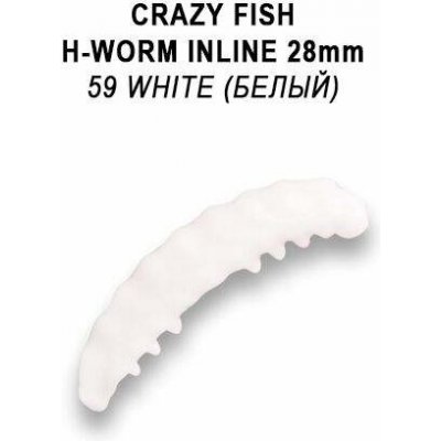 Crazy Fish Trout Baby H-Worm Inline MF Floating 2,8 cm 59 White Kreveta 20 ks – Hledejceny.cz