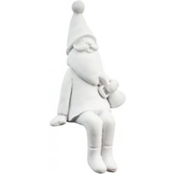 Storefactory Vánoční figurka Nisse White bílá barva keramika