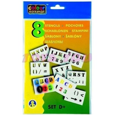 Centropen Šablony k foukacím fixům SET D+ písmena a číslice – Zboží Mobilmania