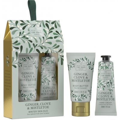 Scottish Fine Soaps Ginger, Clove & Mistletoe krém na ruce 30 ml + tělové máslo 50 ml – Zboží Mobilmania