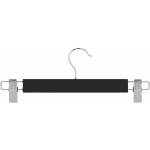 SPRINGOS Dřevěná ramínka s klipy černá 2 ks HG0064 – Zboží Mobilmania