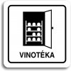 Piktogram Accept Piktogram "vinotéka" (80 × 80 mm) (bílá tabulka - černý tisk)