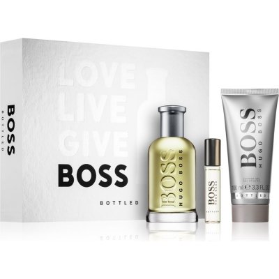 Hugo Boss Boss Bottled EDT 100 ml + sprchový gel 100 ml + EDT 10 ml dárková sada – Zboží Mobilmania