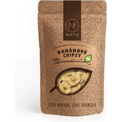 NATU Banánové chipsy neslazené BIO 230 g – Sleviste.cz