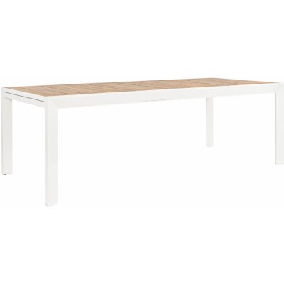 Bizzotto Belmar 220/340 x 100 cm hliníkový zahradní rozkládací jídelní stůl Bílý – Hledejceny.cz