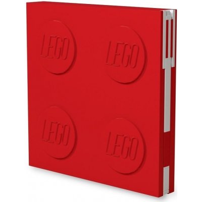 LEGO Zápisník s gelovým perem jako klipem - červený – Zboží Mobilmania