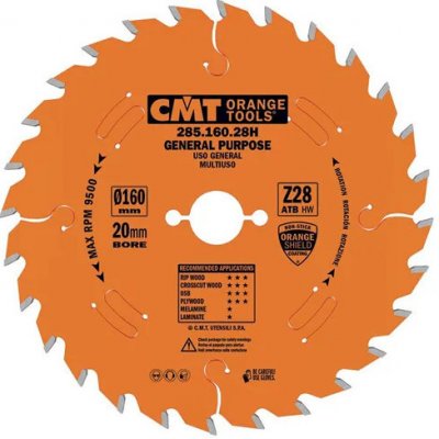 CMT Orange Industrial D:200x3,2mm d:30mm Z:48 Pilový kotouč pro podélné a příčné řezy C28504808M odhlučněný – Sleviste.cz