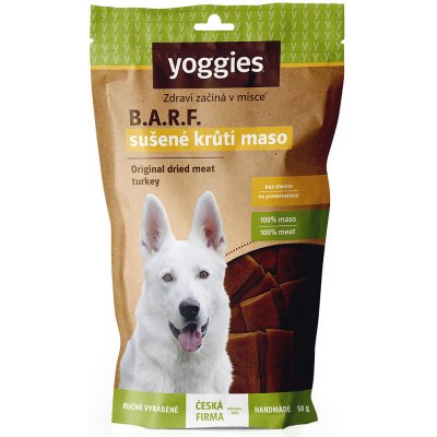 Yoggies Sušené krůtí maso pro psy proužky 45 g – Zboží Dáma