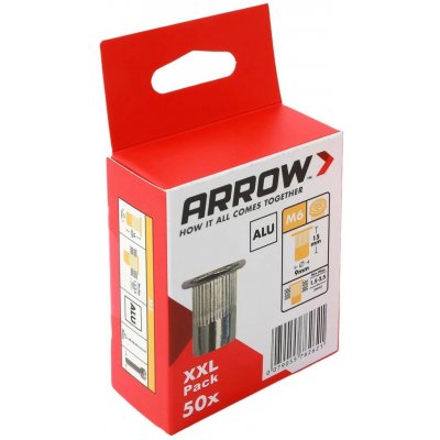 Arrow Nýtovací matice RN M6 hliník, pr. 9 x 15 mm, 50 ks – Hledejceny.cz