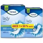 Tena Lady Slim Extra inkontinenční vložky 20 ks + 50 % navíc – Hledejceny.cz