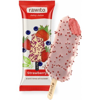 Rawito Bio Raw zmrzlina jahodová 65 g – Zbozi.Blesk.cz