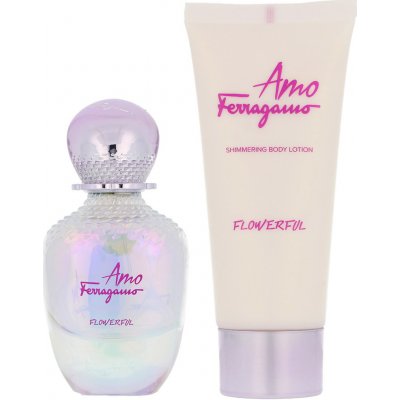 Salvatore Ferragamo Amo Flowerful EDT 50 ml + tělové mléko 100 ml dárková sada – Hledejceny.cz