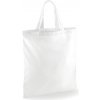 Nákupní taška a košík Westford Mill Nákupní taška s krátkými uchy WM101S White 38x42 cm