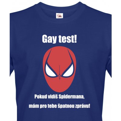 Bezvatriko vtipné tričko Gay test modrá – Zboží Mobilmania