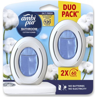 Ambi Pur gelový osvěžovač vzduchu do koupelny Cotton Flower 2 x 7,5 ml – Zboží Dáma