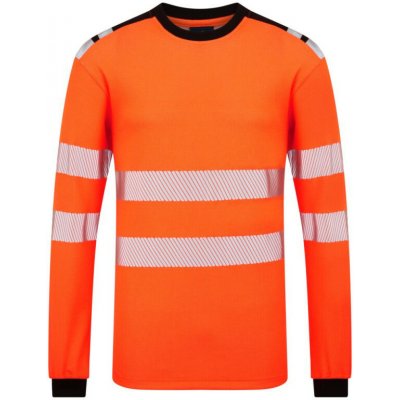 Portwest Tričko PW3 Modaflame Knit HVO FR R736 dlouhý rukáv Oranžová/černá M – Zboží Dáma