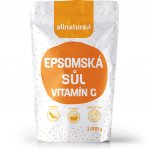 Allnature Epsomská sůl s vitamínem C 1000 g – Zboží Dáma