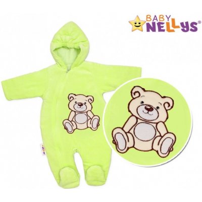Baby Nellys Kombinézka/overálek Teddy Bear - zelená – Sleviste.cz