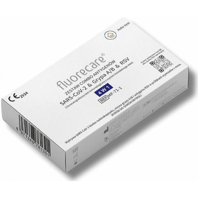 Vesto Antigenní test Fluorecare 4v1 SARS-CoV-2 / chřipka A / B / RSV, rychlotest 25 ks – Zboží Dáma