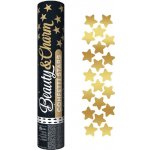Vystřelovací konfety 28cm zlaté hvězdy – Zboží Mobilmania