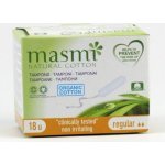 Masmi tampony Regular s aplikátorem z organické bavlny 18 ks – Sleviste.cz