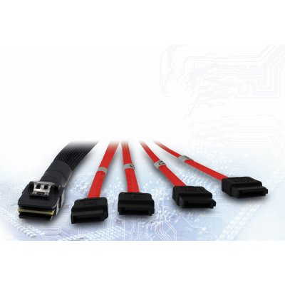 Inter-Tech (SFF-8087) Mini-SAS na 4x SATA, 1m 88885301 – Zbozi.Blesk.cz