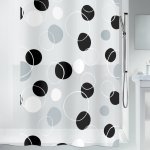 Spirella BUBBLE kroužky bílo-černý 180 x 200 cm – Sleviste.cz