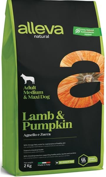 Alleva Natural Adult Medium / Maxi Lamb and Pumpkin 2 kg