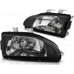 PŘEDNÍ SVĚTLOMETY, SVĚTLA, LAMPY HONDA CIVIC, 1991-1995, 2/3DVEŘ., ČERNÉ BLACK