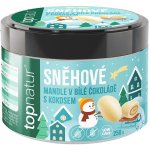 TOPNATUR Vánoční sněhové mandle v bílé LC čokoládě s kokosem 250 g – Hledejceny.cz