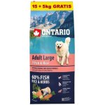 Ontario Adult Large 7 Fish & Rice 20 kg – Hledejceny.cz