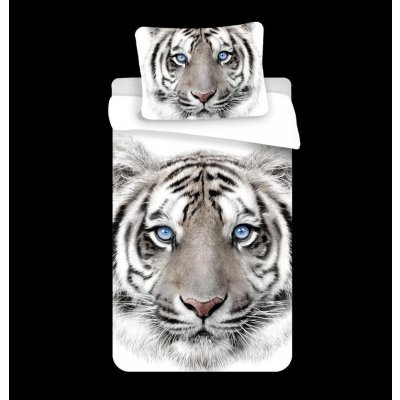 Jerry Fabrics Povlečení Bílý Tygr Bavlna 140x200 70x90