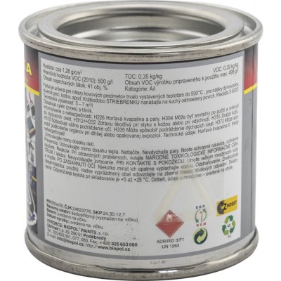 BIOPOL PAINTS SILIKONOVÁ STŘÍBŘENKA do 500°C 80 G – Sleviste.cz