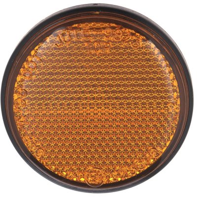 Odrazka kulatá, Q-TECH (oranžová, se zajišťovacím čepem, průměr 60 mm) – Hledejceny.cz