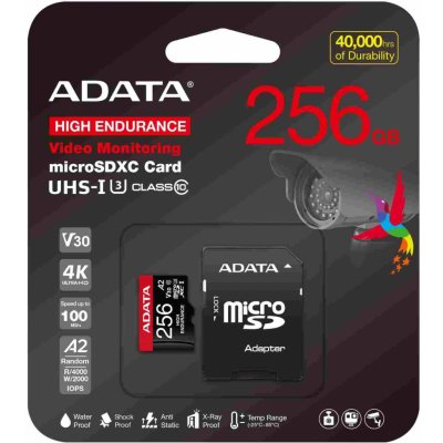 ADATA microSDXC 256 GB AUSDX256GUI3V30SHA2-RA1 – Zboží Živě