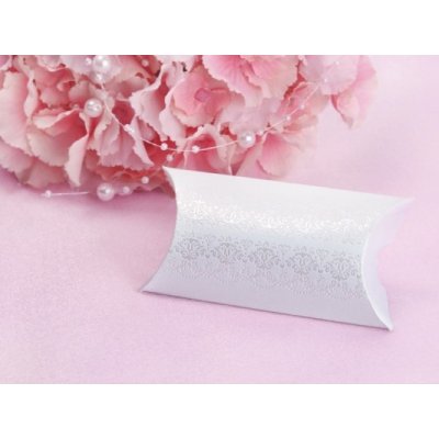 PartyDeco Krabička na svatební mandle bílá s ornamentem 10 ks - krabičky na dárečky pro hosty – Hledejceny.cz