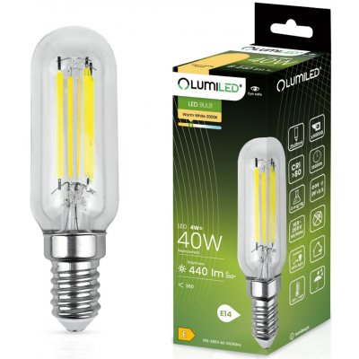 Lumiled LED žárovka E14 T25 4W = 40W 440lm 3000K Teplá bílá Filament – Hledejceny.cz