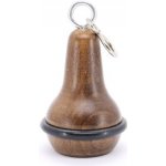 Přívěsek na klíče Dřevěná hotelová KH GN1 hnědá buk stříbrné kolečko – Zbozi.Blesk.cz