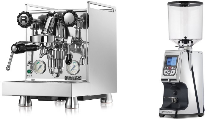 Set Rocket Espresso Mozzafiato Cronometro V + Eureka Atom Specialty