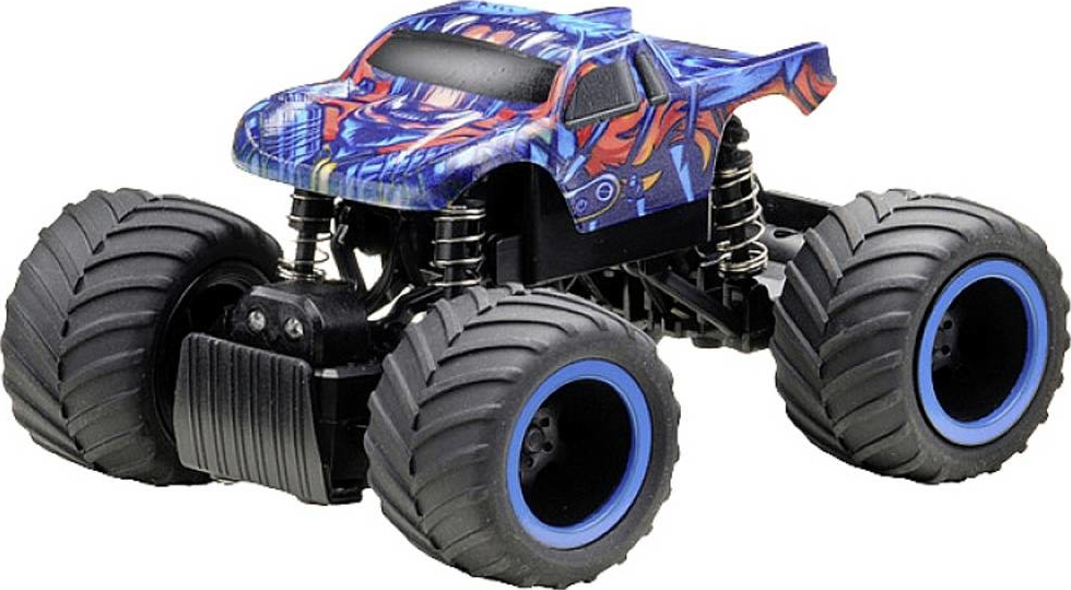 Absima Big Foot modrá RC model auta elektrický monster truck zadní 2WD 4x2 RtR 2,4 GHz vč. akumulátorů a kabelu 1:32