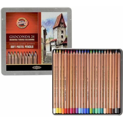 Koh-i-noor Gioconda Prašné křídy v tužce 8828 souprava 24 barev – Zboží Dáma