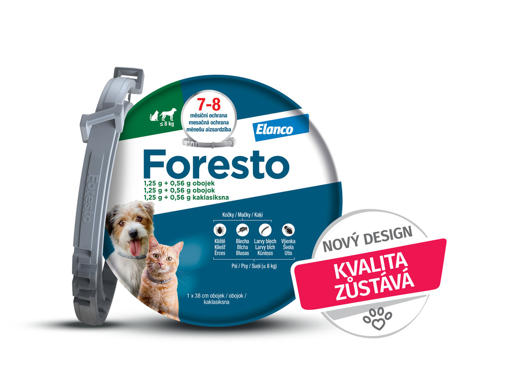 Foresto obojek pro malé psy a kočky do 8 kg 38 cm
