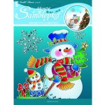 Samolepka sněhulák se stříbrnou konturou 18x18cm – Hledejceny.cz